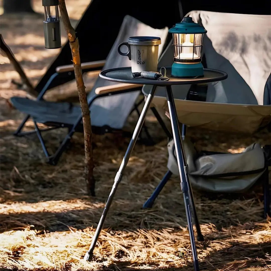 Mesa redonda de acampamento WESTTUNE LightStand ultraleve e portátil