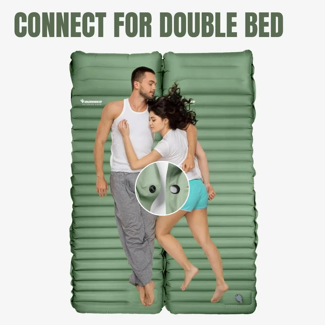 Almofada de dormir Fourhike Air para extremo conforto com travesseiro integrado e bomba embutida 