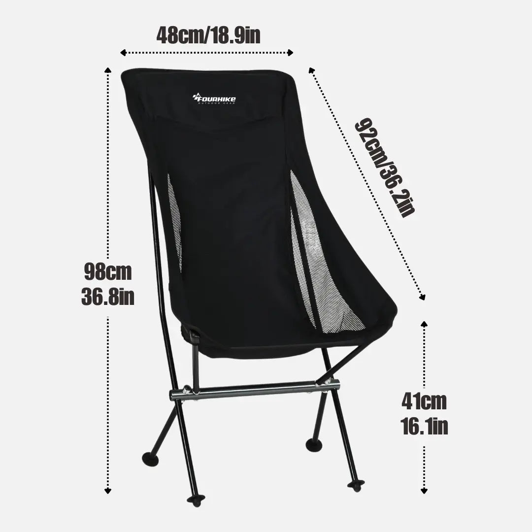 Cadeira dobrável ultraleve para exterior para camping, caminhada, pesca e praia 