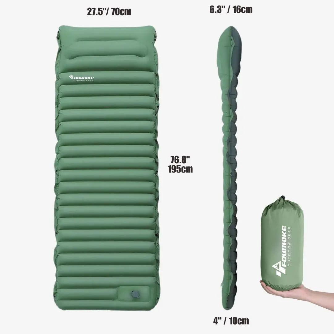 GreenCloud UltraComfort Sleeping Pad: Where Luxury Meets Adventure™ (Limited Stock)