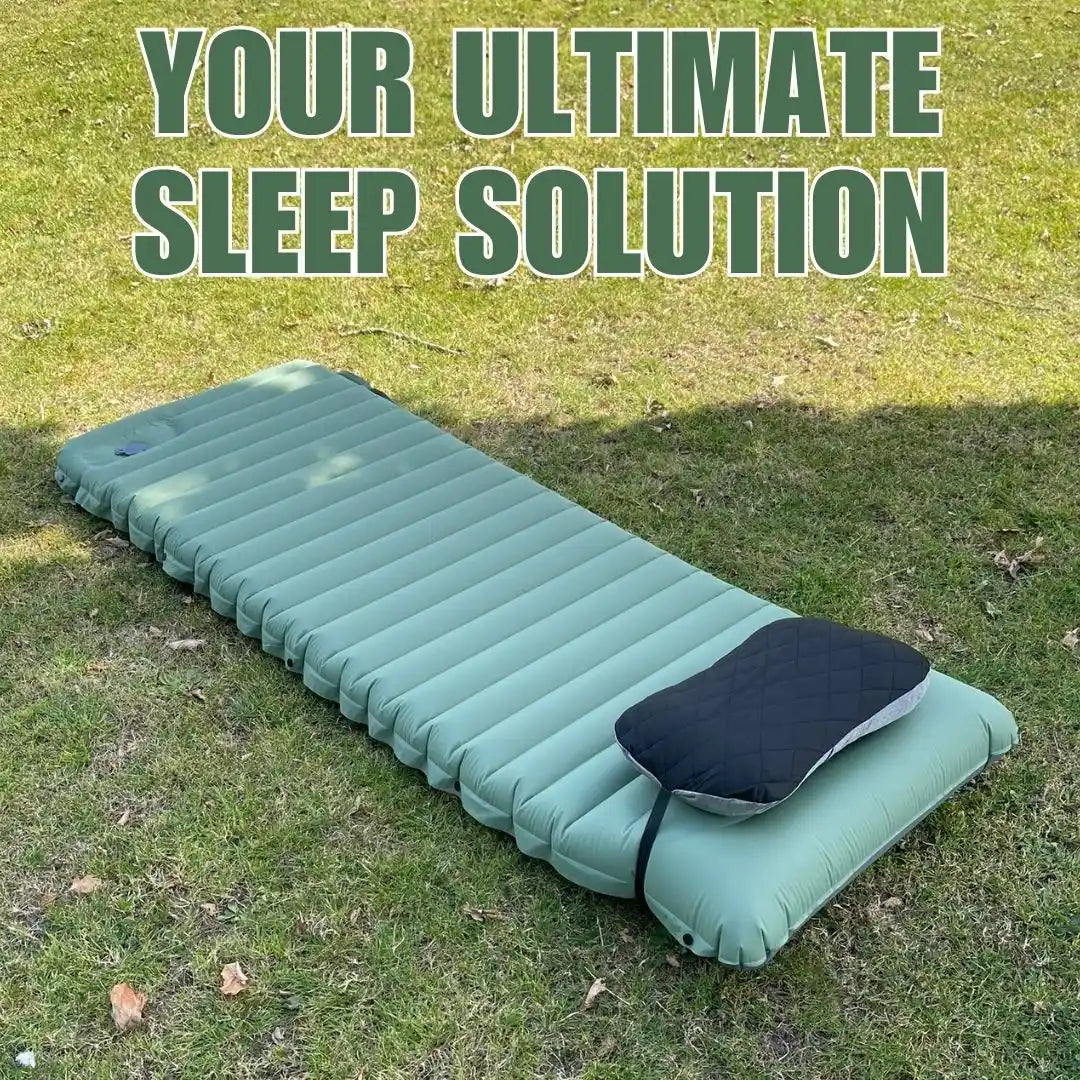 GreenCloud UltraComfort Sleeping Pad: Where Luxury Meets Adventure™ (Limited Stock)