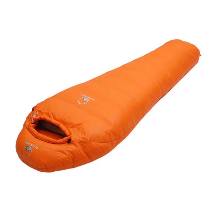 Ultra-Warm White Goose Down Adult Mummy Sleeping Bag - Winter Fit, 4 Thickness Options
