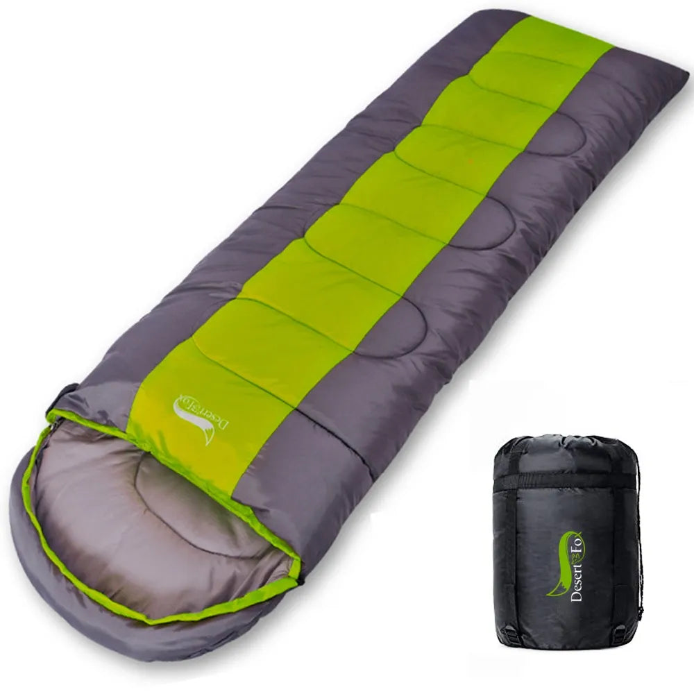 Desert&Fox Lightweight Camping Sleeping Bag - 4 Season, Warm & Cold Envelope Design