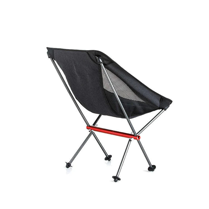 Cadeira de acampamento dobrável resistente com apoio lombar, porta-copos, bolso, bolsa de transporte