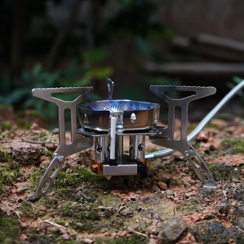 Windproof Camping Gas Stove -  Portable Collapsible Outdoor Camping Stove