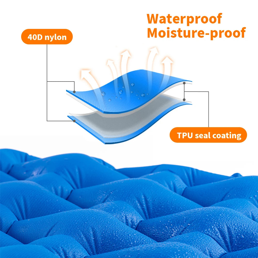 Ultralight Camping Air Mattress, Outdoor Sleeping Pad, Folding Bed, Hiking Sleeping Mat