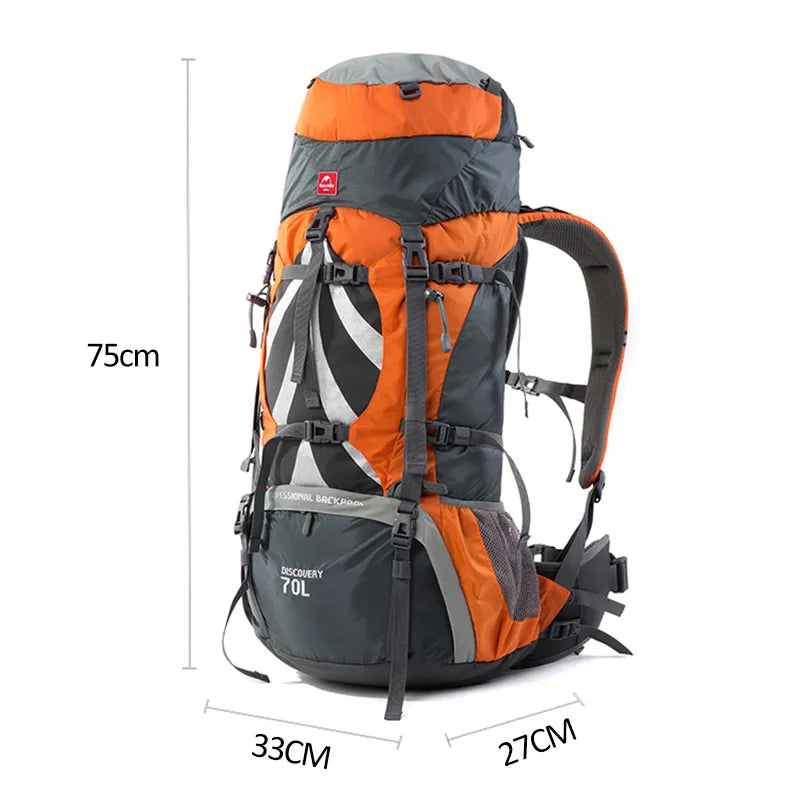 Naturehike Backpack 70L Mountaineering Unisex Rucksack for Outdoors