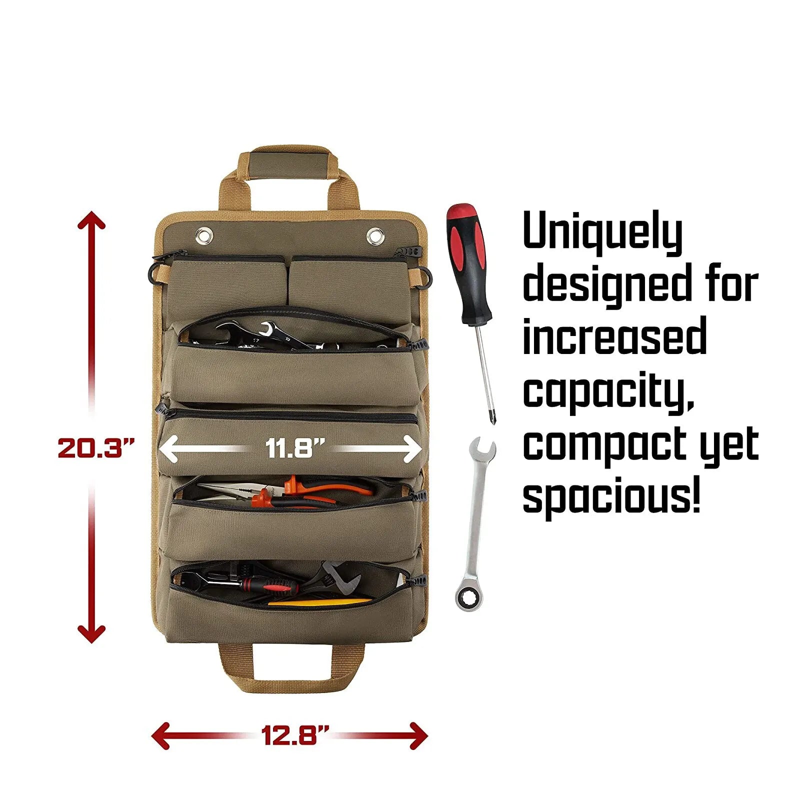 CampMate Tool Roll: Professional Rolled Portable Waterproof Storage