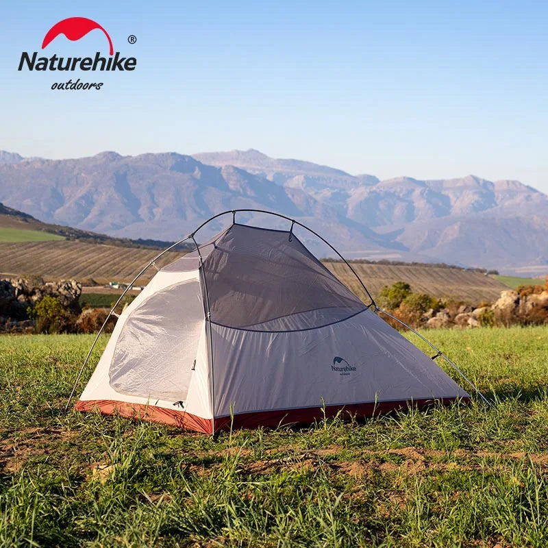 Tenda de acampamento impermeável ultraleve Naturehike CloudUp para aventuras ao ar livre - cinza