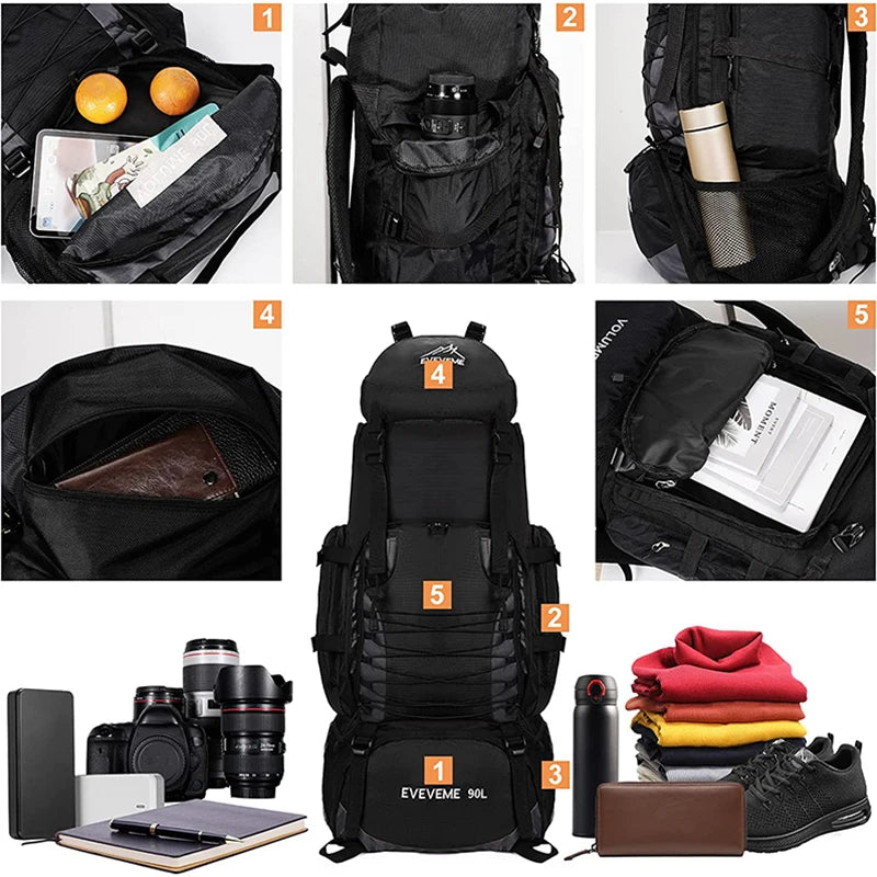 90L Adventure Travel Backpack – Your Ultimate Companion for Outdoor Exploration!