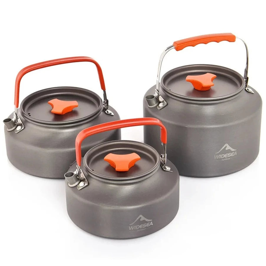 Camping Coffee Adventure Set - Portable Kettle, Tableware, and Utensils for Outdoor Picnics and Cookware