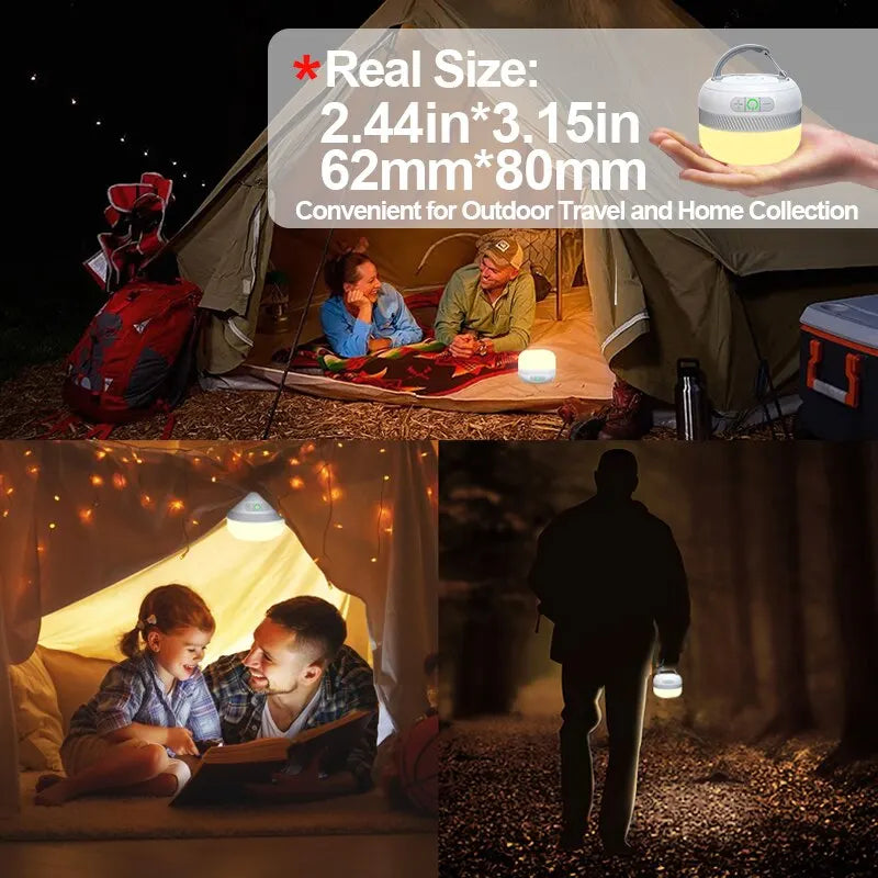 NatGlo USB Rechargeable Camping Light - 230H Runtime, 5 Colors