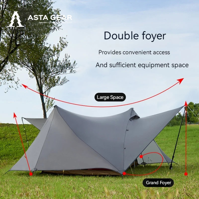 Ultralight Double-Sided Silicone-Coated Pyramid Tent