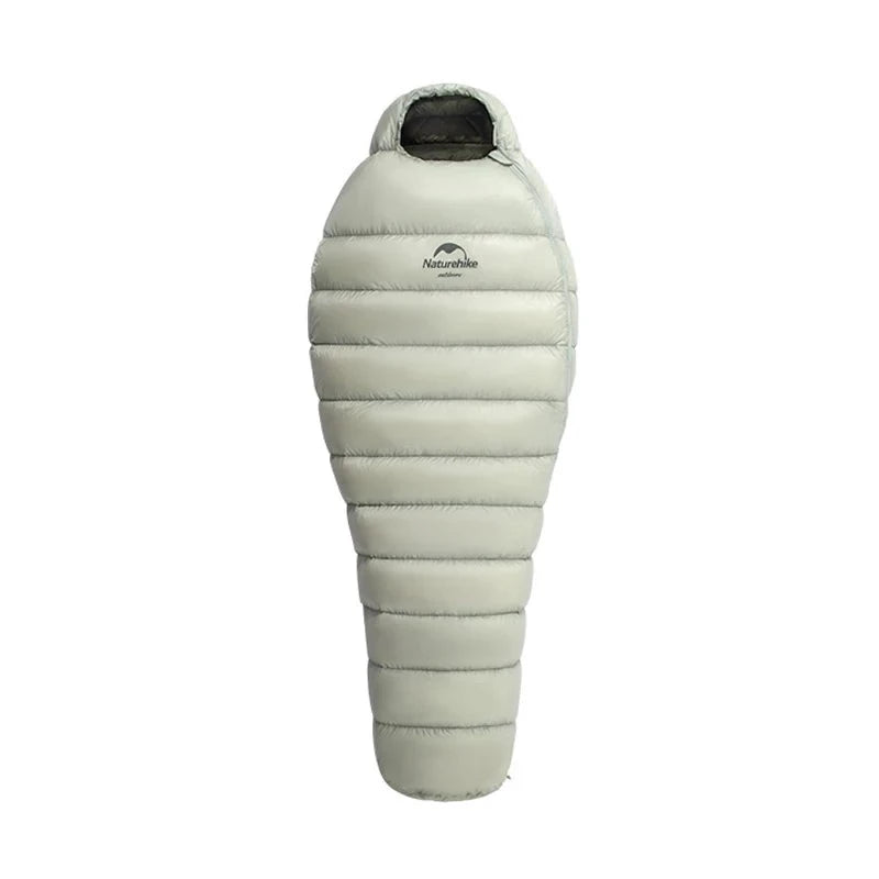 Outdoor Mummy Single Sleeping Bag - 90% Goose Down, Ultralight, Warm for Winter Camping