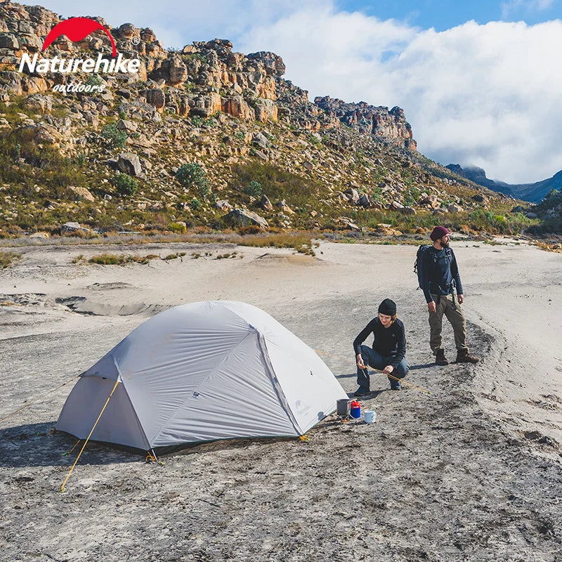 Tenda de mochila ultraleve Naturehike Mongar 2 - 2 pessoas, 20D à prova d'água