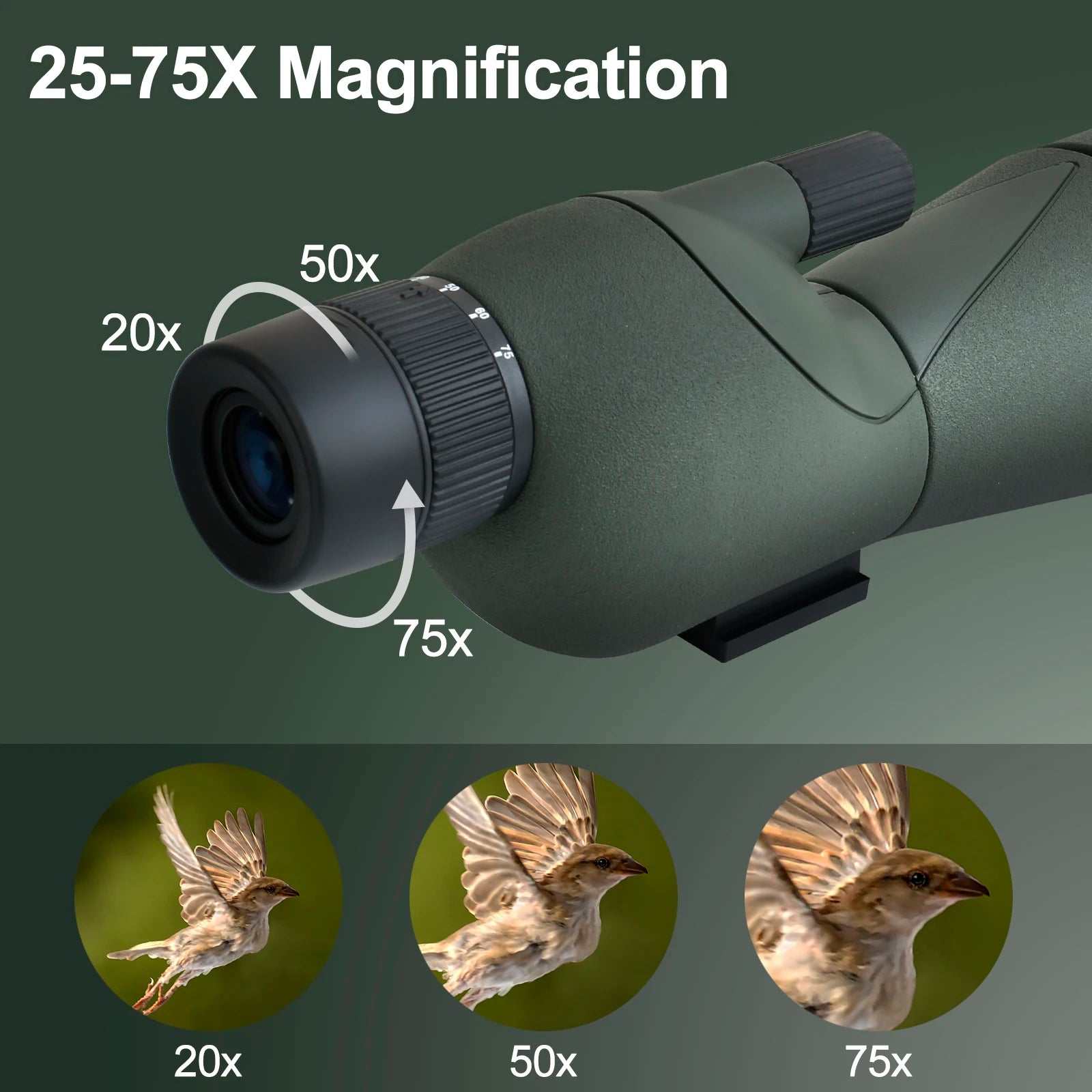 Powerful Waterproof Monocular Scope with Tripod Zoom Telescope