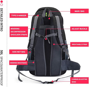 VentureFlow Backpack 50L - Lightweight Water Resistant | Hiking | Outd
Comfortable Daypack: This climbing backpack is specially designed for traveling enthusiasts, ergonomic padded shoulder straps and back support,gives you more comfor