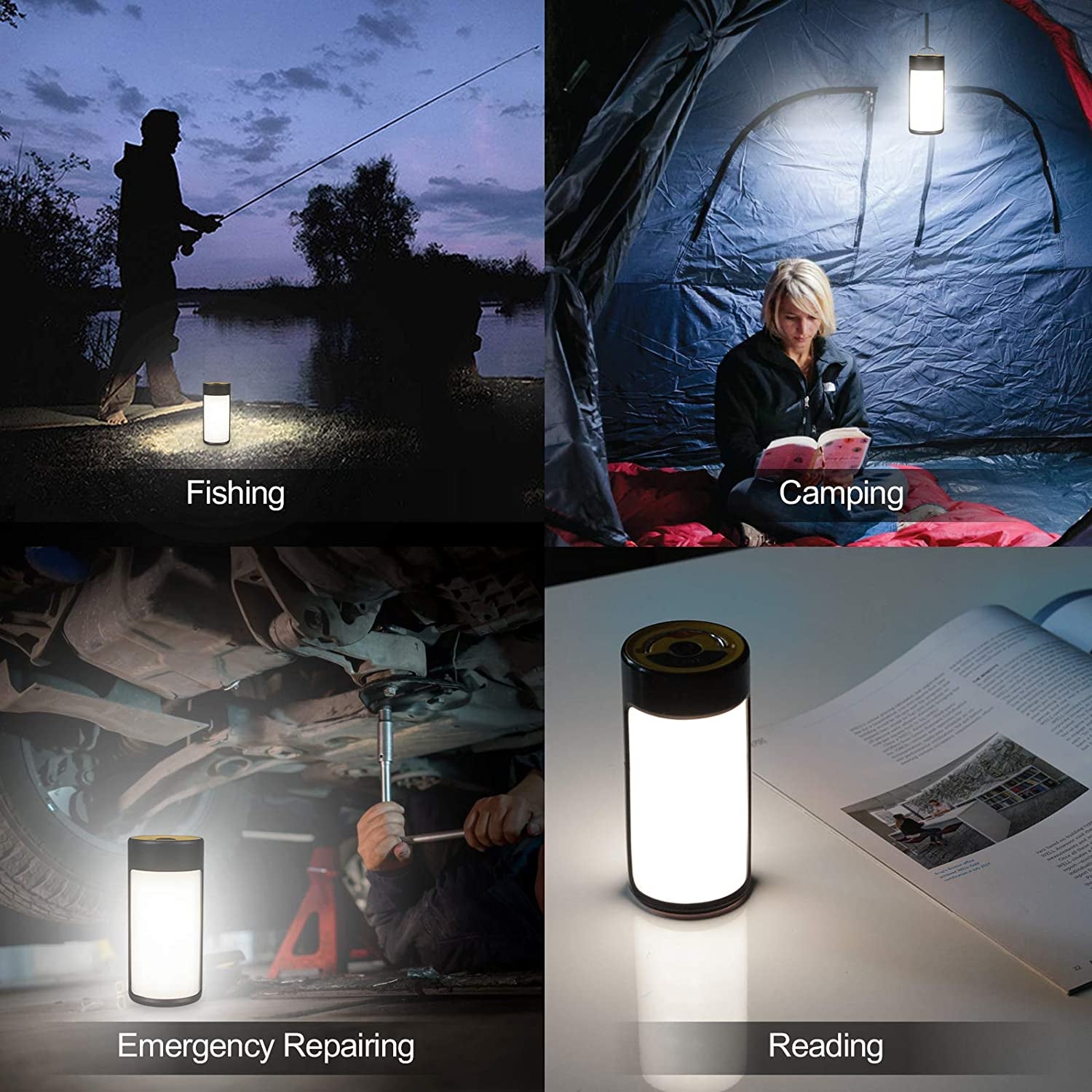 VividLight CampFire 400LM: 5 Light Modes, Water-Resistant, Portable, E
【Soft, Anti-glare &amp; Sufficient Brightness 】With a frosted PC shell, the rechargeable camping lights provide a more uniform, delicate, anti-glare light that prot