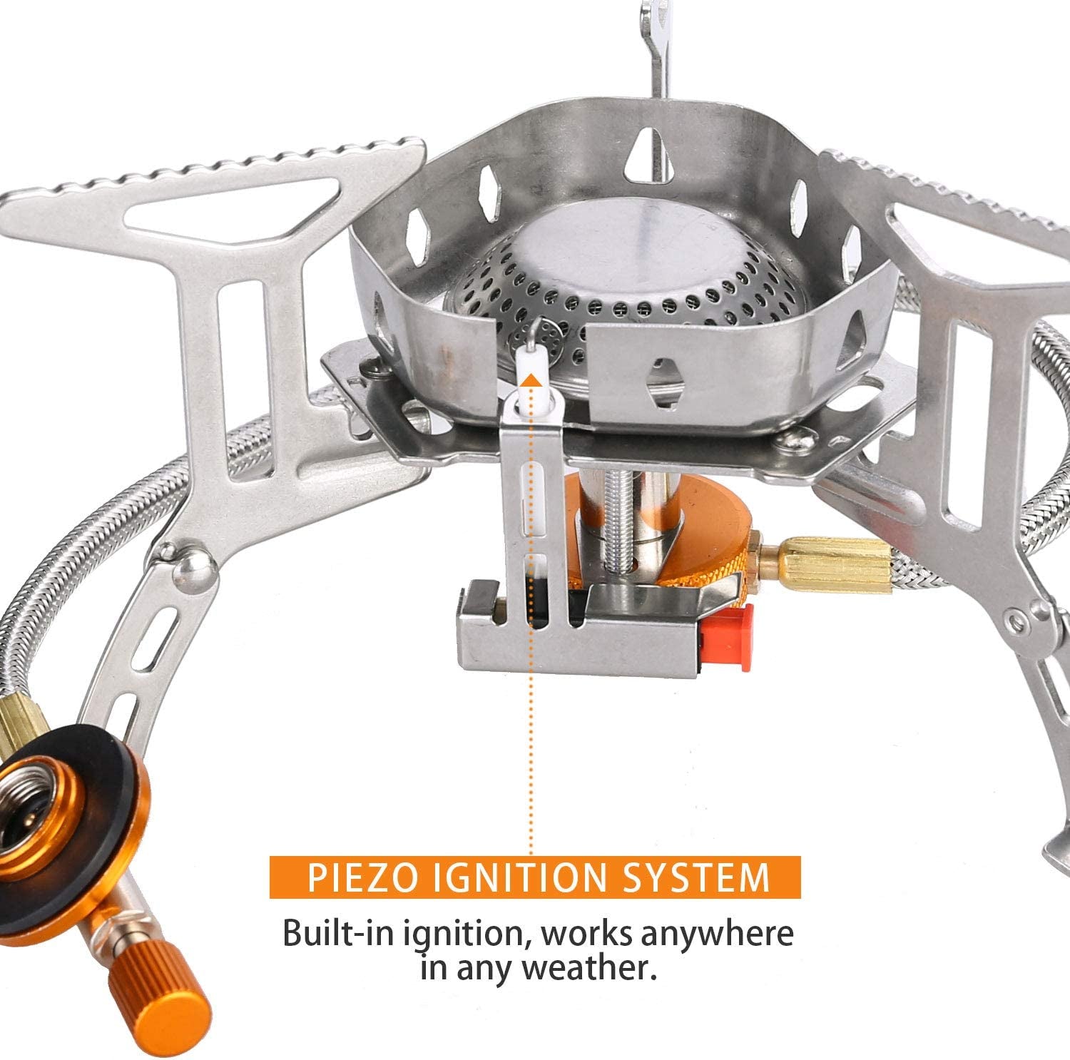 Windproof Camping Gas Stove -  Portable Collapsible Outdoor Camping Stove 